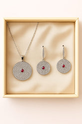 Zircon Locket Set-56 (Maroon)